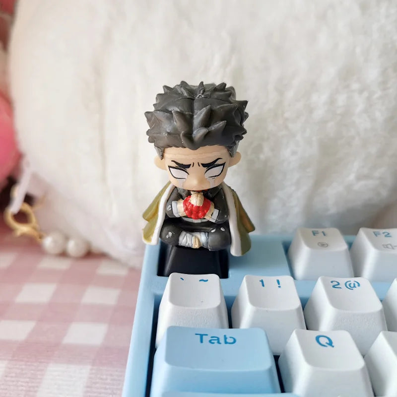 1pcs Demon Slayer Personalized Keycaps Mechanical Keyboard Resin Transparent Single Anime Key Cap Cute Mi Douzi Charcoal Jiro