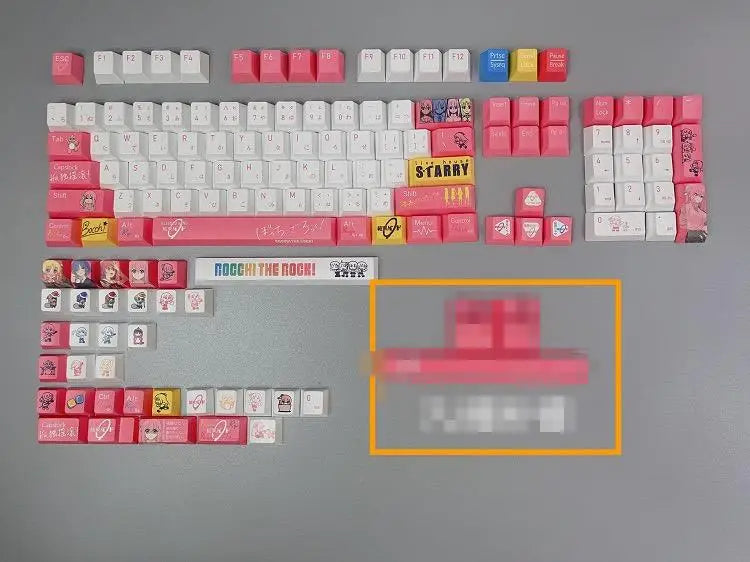 Keycaps Anime Hitori Gotoh 138 Keys PBT Dye Subbed Cartoon Gaming Key Caps BOCCHI THE ROCK Backlit Keycap for ANSI Layout