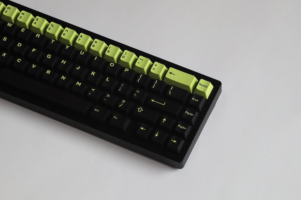 Cherry Profile 253 Keys Toxic Keycap Set Double Shot  Keycaps for Gateron MX Switches Mechanical Gamer Keyboard