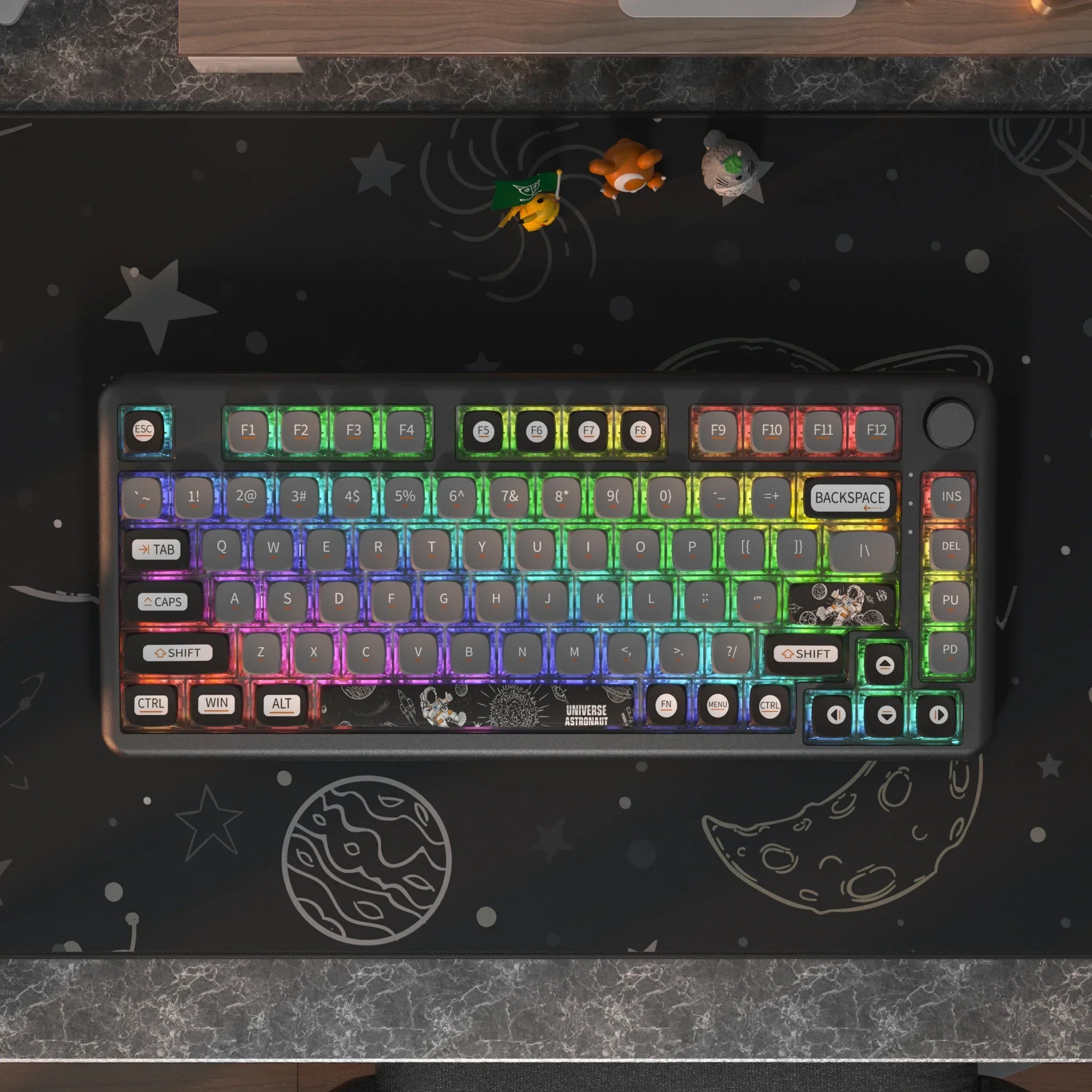 PIIFOX Shanshui Transparent Keycaps XDA Profile PBT Double Thermal Sublimation 117 Keys  Design Color-block Parts Customized DIY