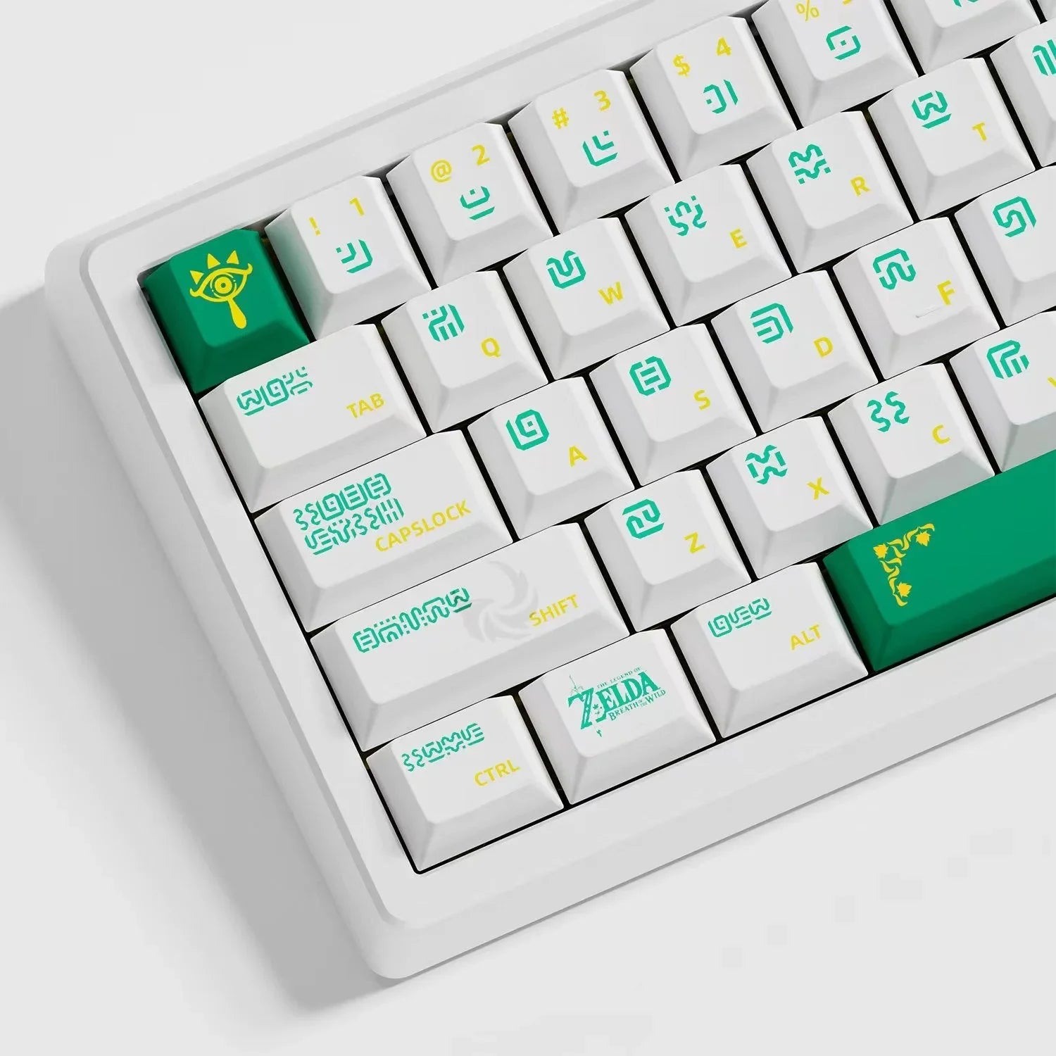 125 Keys/set Sheikah Keycaps PBT Dye Lightproof Key Caps Cherry Profile 68 75 87 98 Layout Custom Keyboard Keycap For Zelda Game