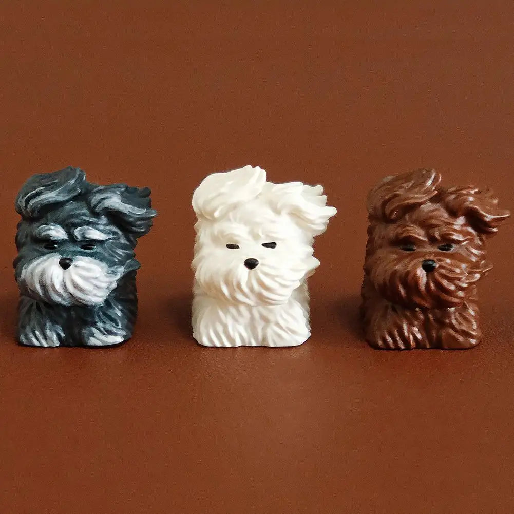 Puppy Personality Key Cap Windblown Puppy Key Cap Single Mechanical Keyboard Cap Rocket Hammer Retro Resin Cute