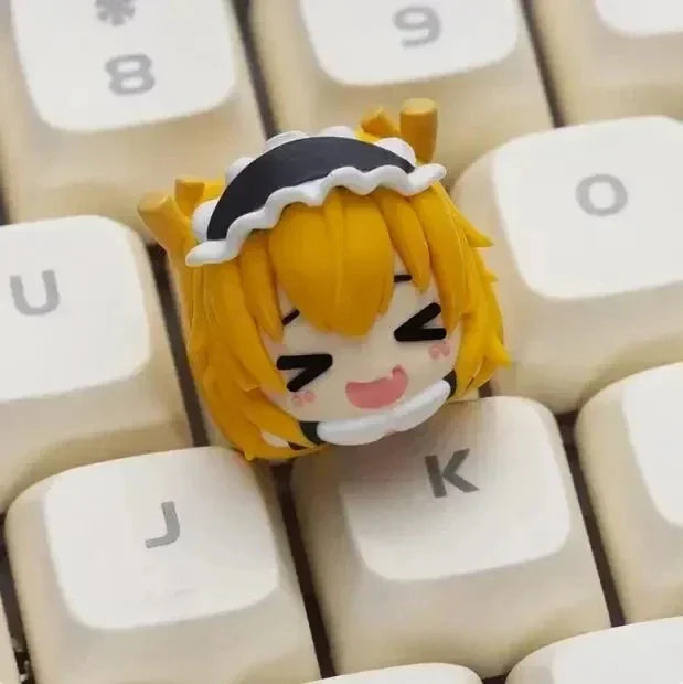 Anime Keycaps Cute Resin Keycap Cherry Profile Custom Artisan Keycaps for Mechanical Keyboard Key Caps Switch Opener Gamer Gifts