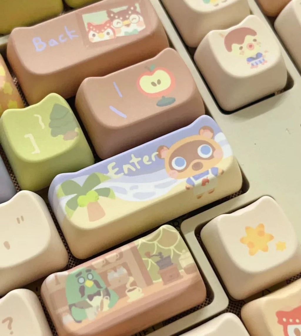 Cat Keycaps Cute keycaps MAO Keycap pbt 142 Keys Customized Gift Thermal Sublimation for MX Switch Mechanical Keyboard Keycaps