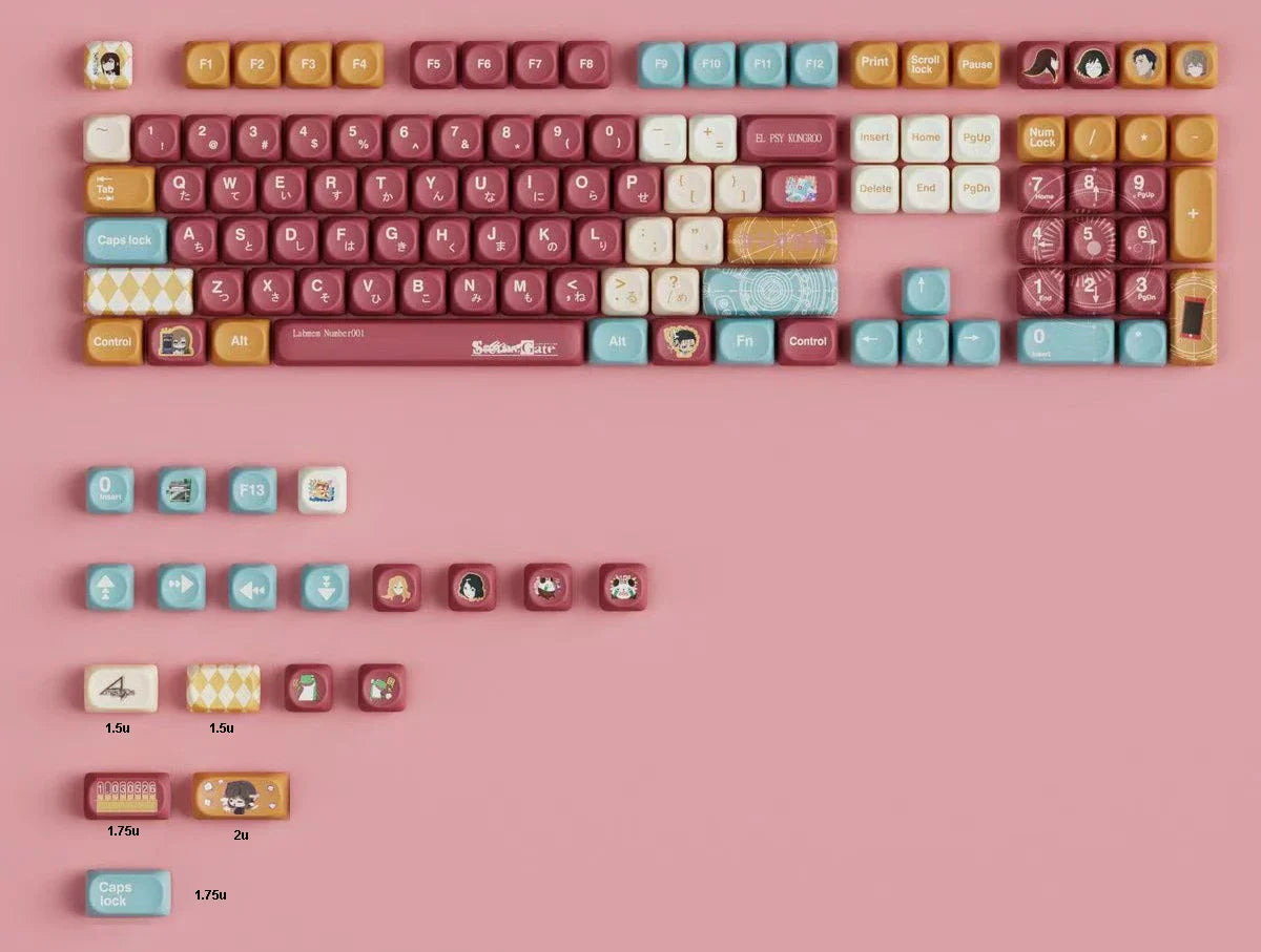 MOA Profile PBT Dyesubbed Keycaps for Cherry MX Switches on 61 63 64 68 75 84 87 96 98 100 104 108 Mechanical Keyboards