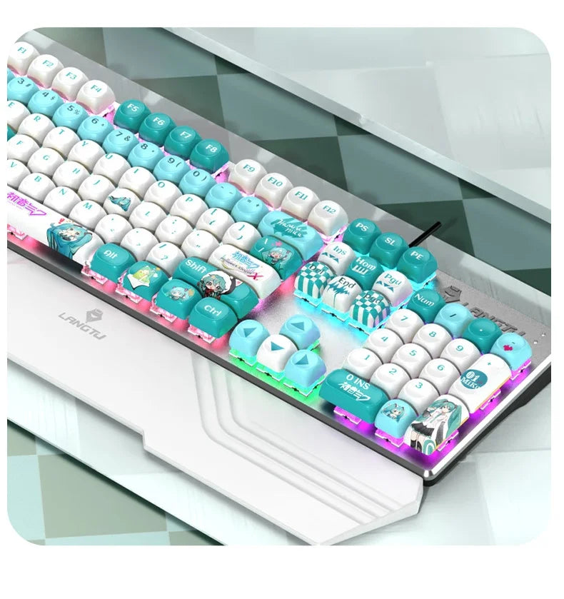 Miku Anime Theme Keycap 120keymoa Hight Pbt Heat Sublimation Personality Creative Customization Mechanical Keyboard Ke Ycap