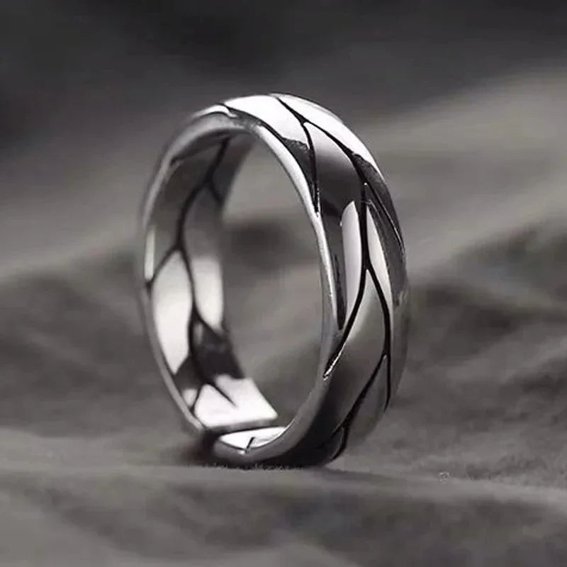 Devil Ram Horns Skull Open Ring for Men's Retro Satanic Cross Religious Amulet Jewelry