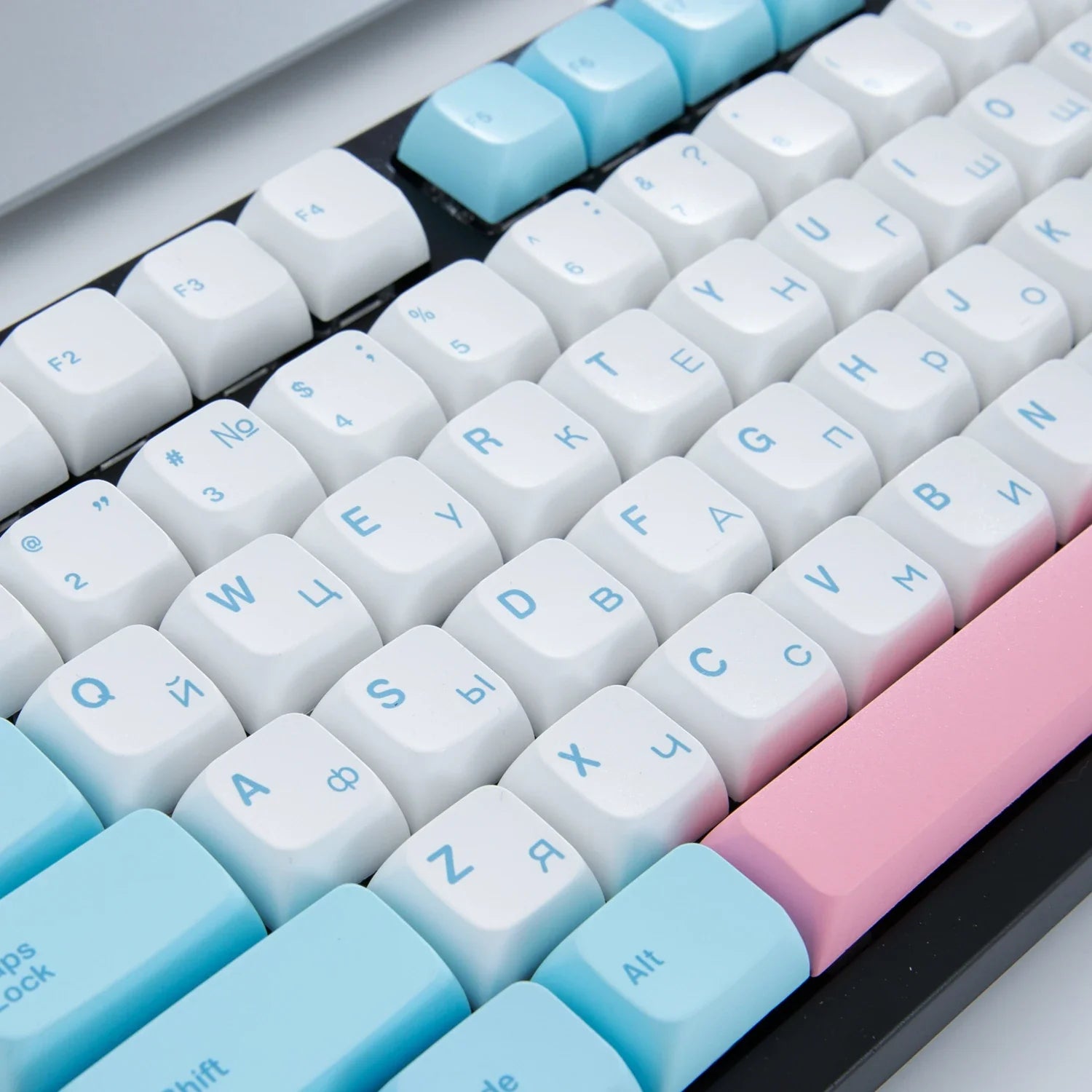MAIMOOO Russian/English PBT Keycap DYE-SUB XDA Profile Personalized Milk Cover keycaps For Cherry MX Switch Mechanical Keyboard