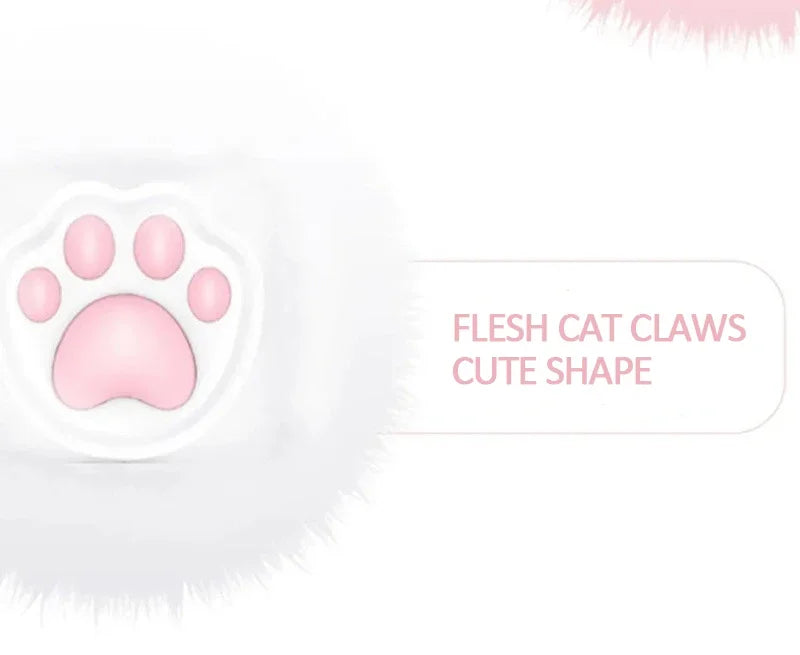 1 Pc Pink Cat Claw Key Cap Mechanical Keyboard Single Silicone Cat Butt Key Cap Girly Heart Computer Peripherals
