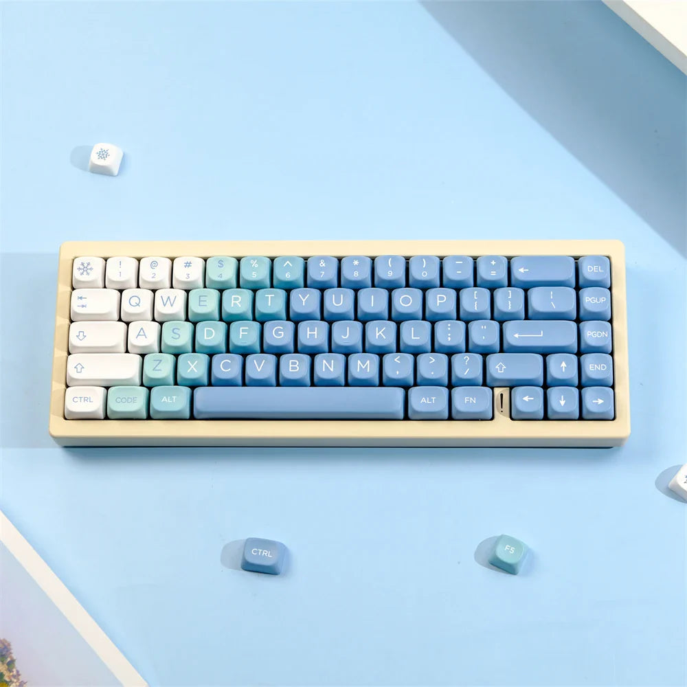 129 Key Snow Monster PBT Keycap MOA Profile Dye Sublimation Keycap For Gaming Mechanical Keyboard Keycap MX Switch MOA Key Caps