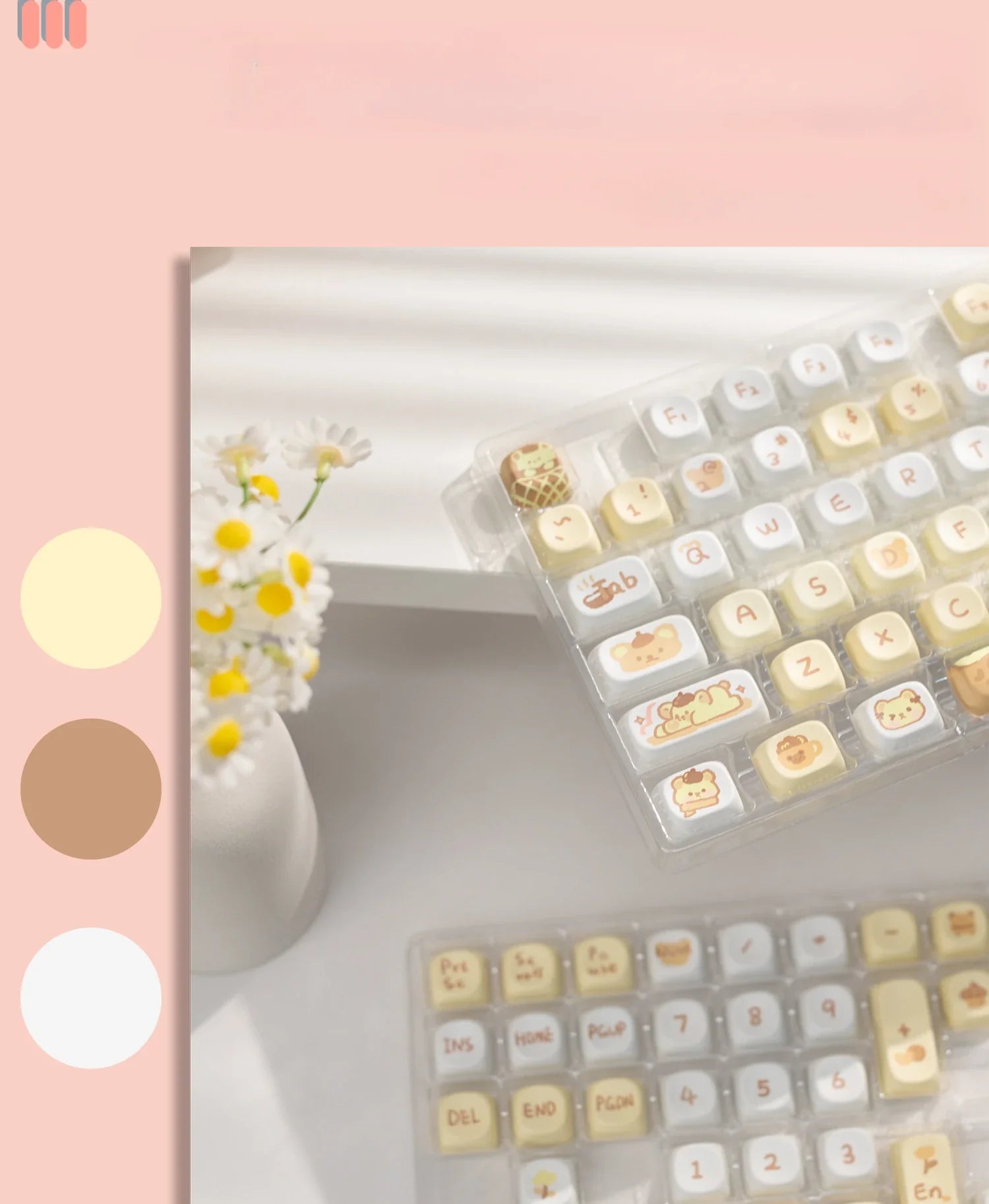 Cat Afternoon Tea Theme Purple Keycap 132 Keys MOA Height PBT Five-sided Sublimation Cute Keycaps for Mechanical Keyboard