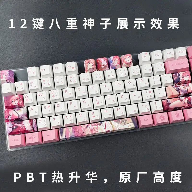 Cartoon Anime Genshin Impact xiao keycap Mechanical keyboard replacement key PBT thermal sublimation original factory height
