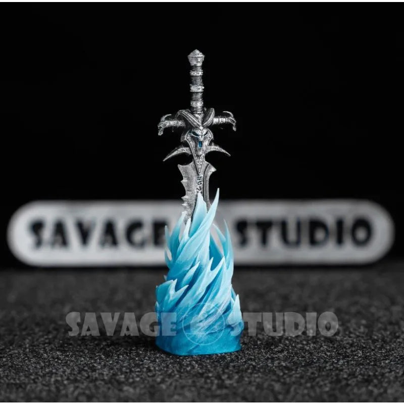 Anime Keycaps World of Warcraft Frostmourne Translucent Key Caps Mechanical Keyboard Caps Korean Keycap Game Peripheral Gifts