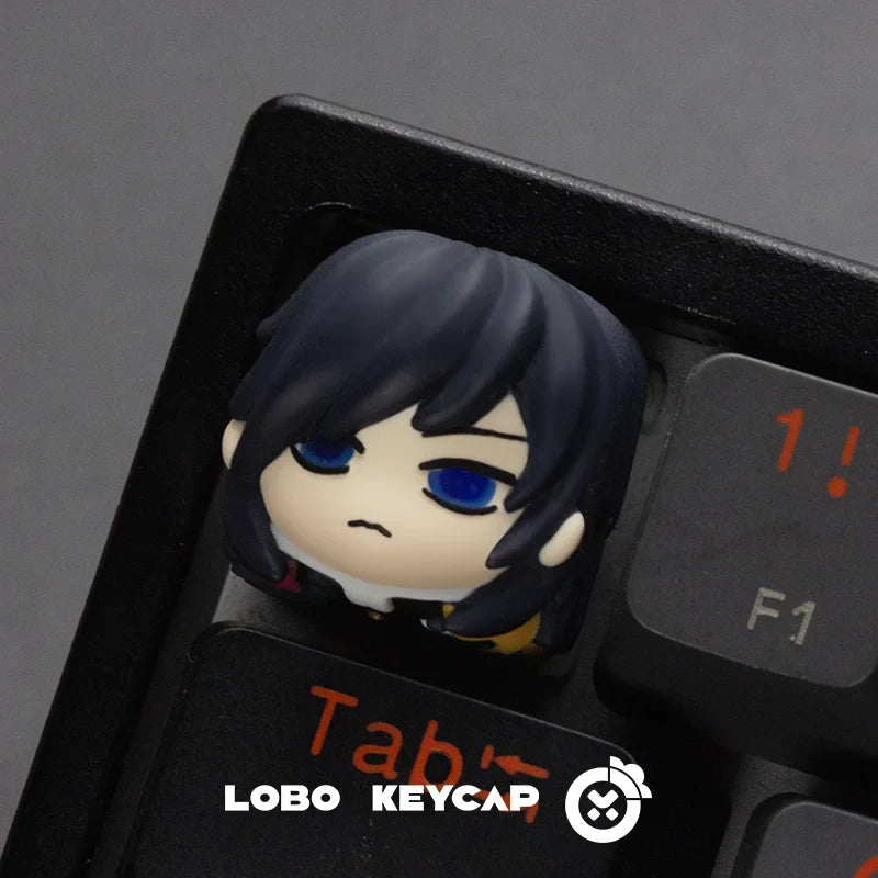 Demon Slayer Mechanical Keyboard Keycap Kamado Tanjirou Agatsuma Zenitsu Hashibira Inosuke Anime Resin Keycaps Custom Gifts