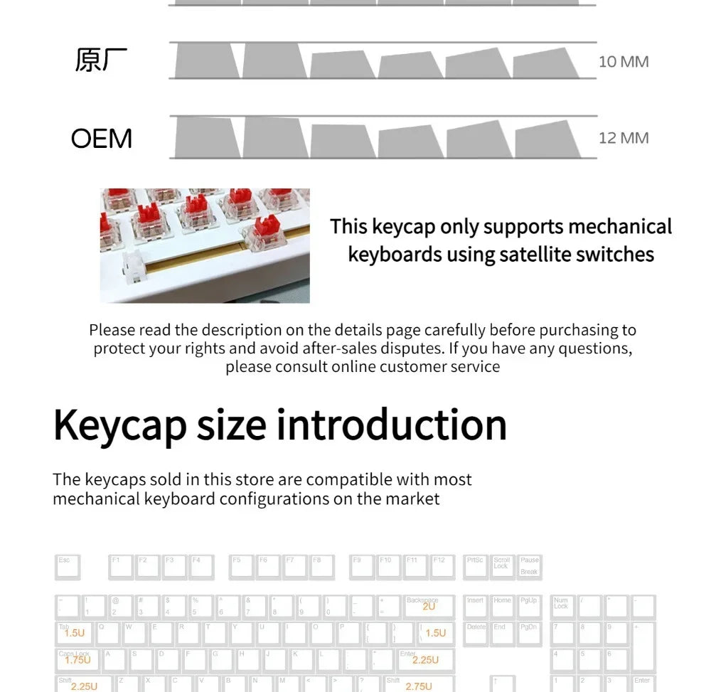 Forest Green Keycap XDA Profile PBT Sublimation 125keys Fresh Style White Green Mechanical Keyboard Keycaps