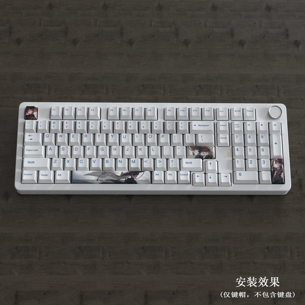 New Genshin Impact Keycaps DIY Anime Keyboard Cap Cherry Profile Pbt R4 Customl Mechanical Keyboard Decorative Accessories Gifts