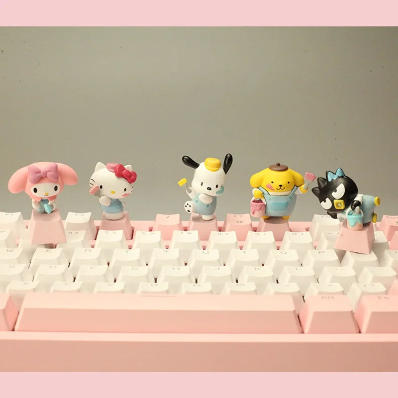 Diy Whitewasher Kitty Personalized Keycap Melody Cute Big Ear Dog R4 Mechanical Keyboard Keycap