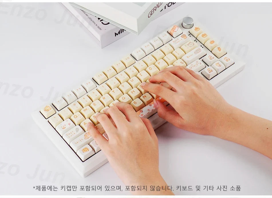Orange squirrel Gray Rat Theme Keycap XDA Profile Key cap English Korean for 61/64/68/84/87/96/98/104 Mechanical Keyboard Keycap
