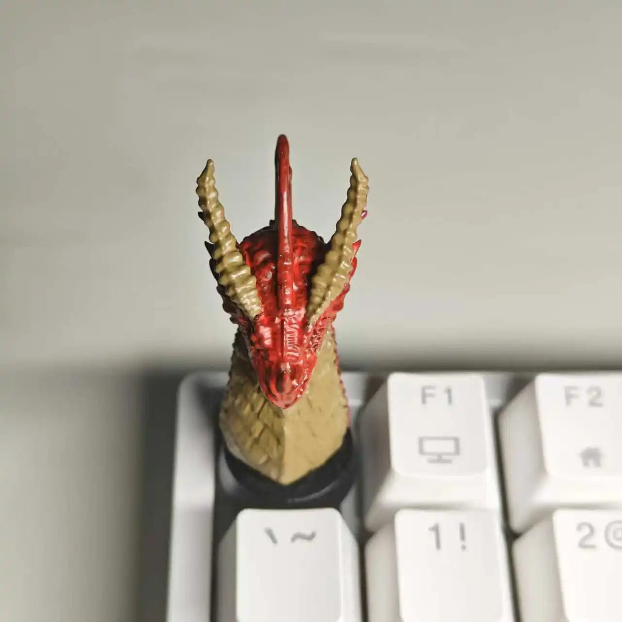 Red Dragon Keycaps Original Design War Flag Dragon Mechanical Keyboard Keycaps Customization Cool Tyrannosaurus Artisan Keycaps