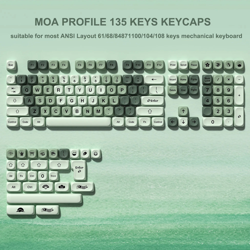 143 Keys Pink Cherry MOA Profile PBT Keycaps Dye Sub Customs  Key caps for 61/87/104 Cherry MX Switch Gaming Mechanical Keyboard