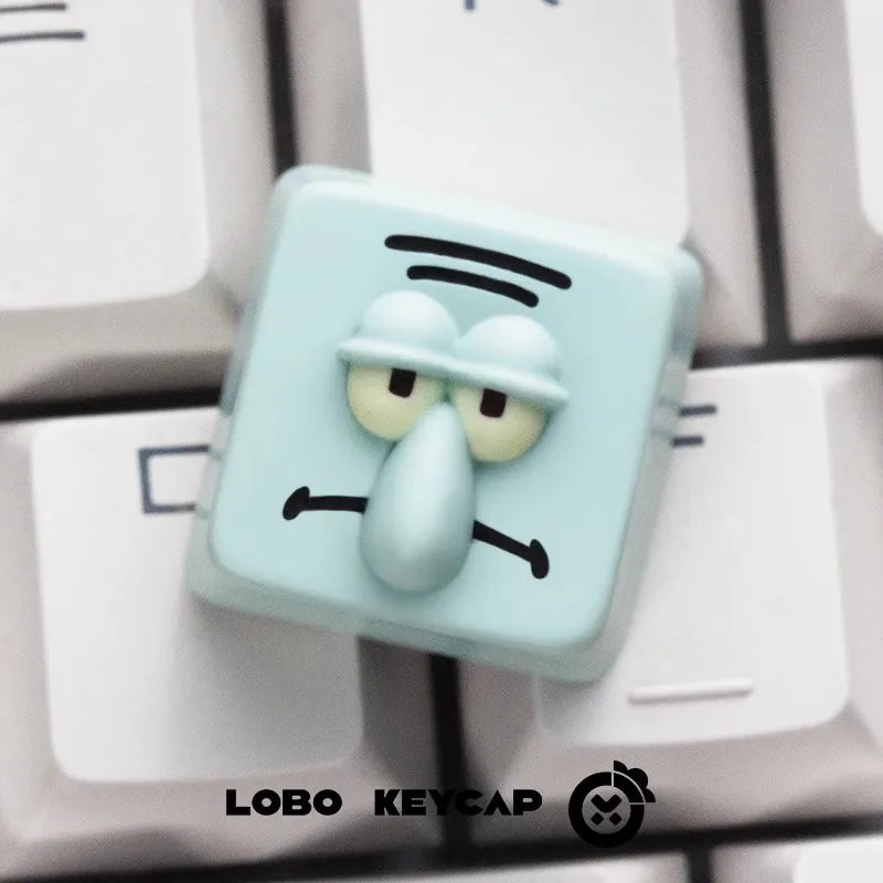 Cute Anime Keycaps 3D Resin Sea Star Pink Handmade Keyboard Caps Customized Artisan Keycaps for Mechanical Keyboard Accessories