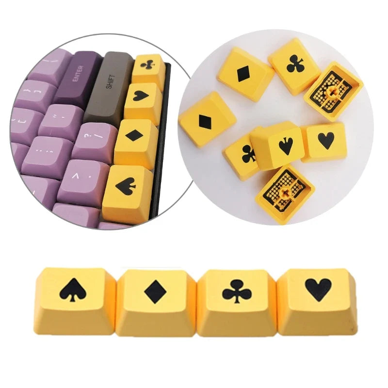 4Pcs/Set 1.25U 10mm PBT OEM Keycaps Design Personality Key Keycap for Gaming Mechanical Keyboard PBT Keycaps Dropshipping