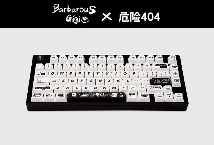 BarbarousGiGi PBT Original Profile Thermal Sublimation Cross Shaft Axis Switch 139 Key Caps for Custom Mechanical Keyboard Caps