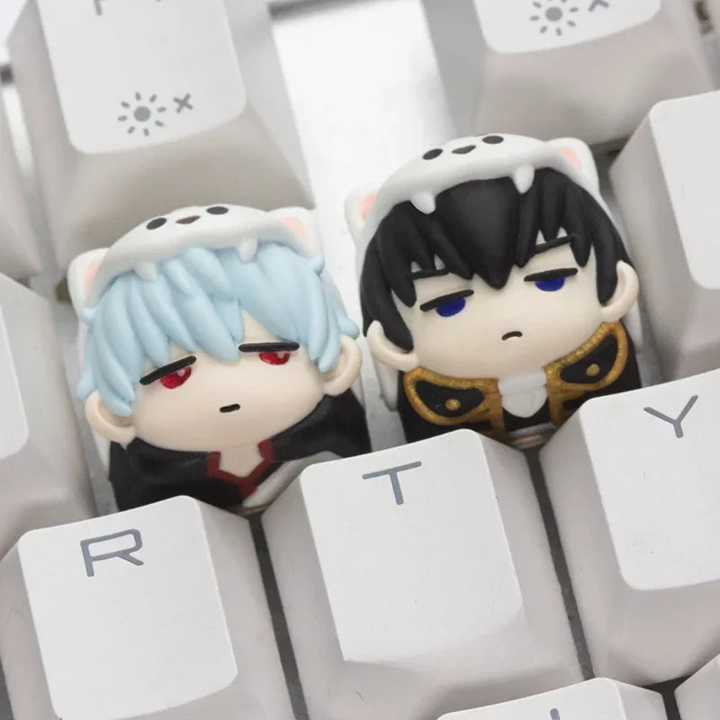 Anime Keycaps Cute Resin Keycap Cherry Profile Custom Artisan Keycaps for Mechanical Keyboard Key Caps Switch Opener Gamer Gifts