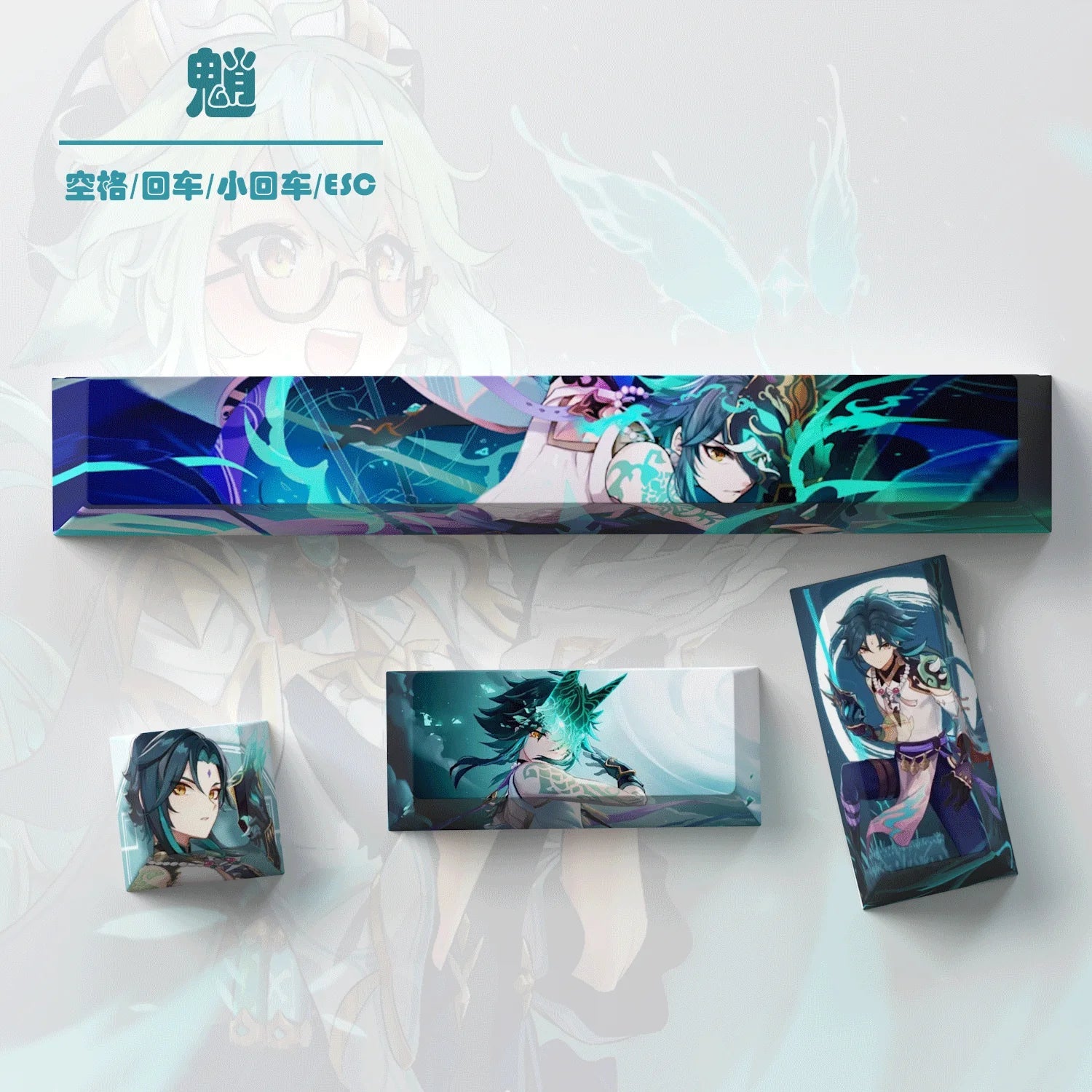 New Genshin Impact Keycaps DIY Anime Keyboard Cap Cherry Profile Pbt R4 Customl Mechanical Keyboard Decorative Accessories Gifts