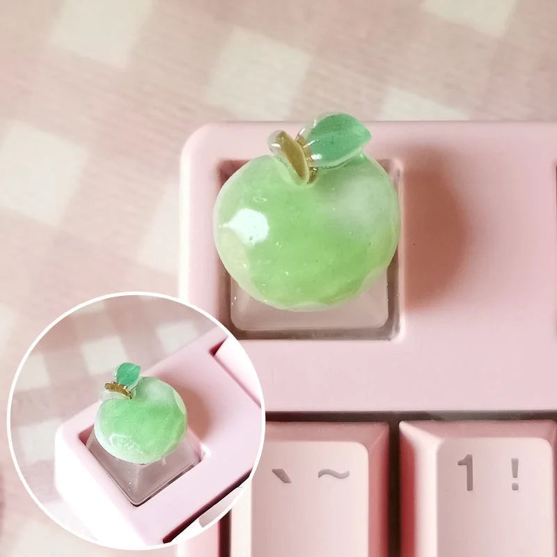 Diy Fruit Transparent Keycap for Cherry Axis Mechanical Keyboard Special Pink Strawberry Peach ESC Supplement OEM R4 Keycap