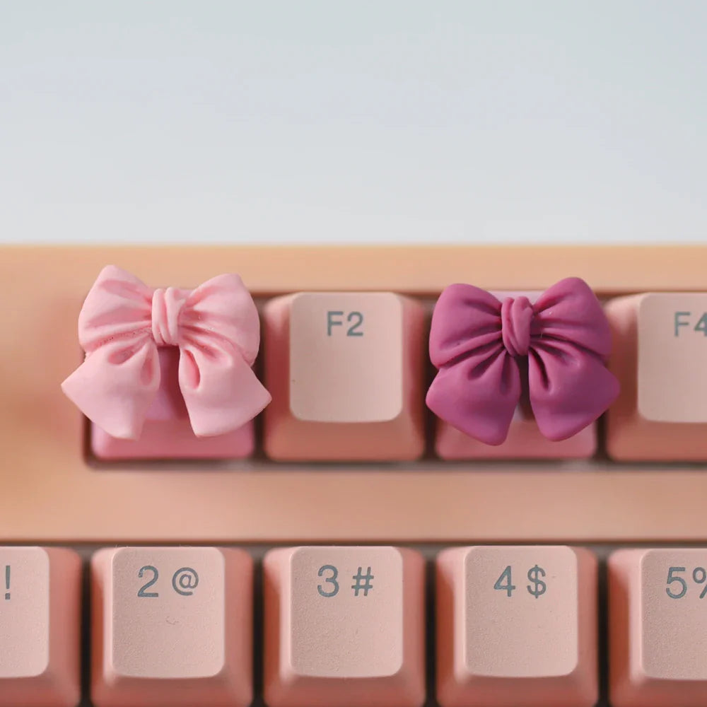 New Bowknot Cute Esc Keycap Creative Kawaii Pink Keycaps Girl Woman for OEM Profile Cherry Mx Switch Mechanical Keyboard