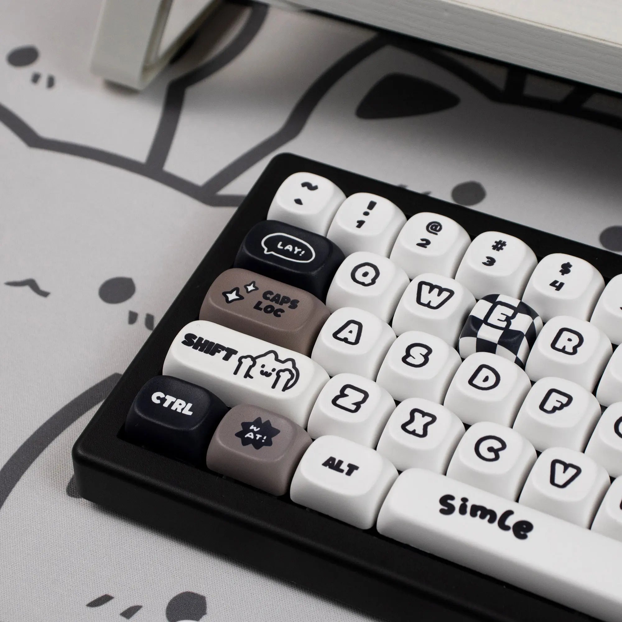 Cats and Puppies Keycaps MOA Profile Thermal Sublimation PBT Keycaps Personalized Cute Keycap For 64/104/108 Mechanical keyboard