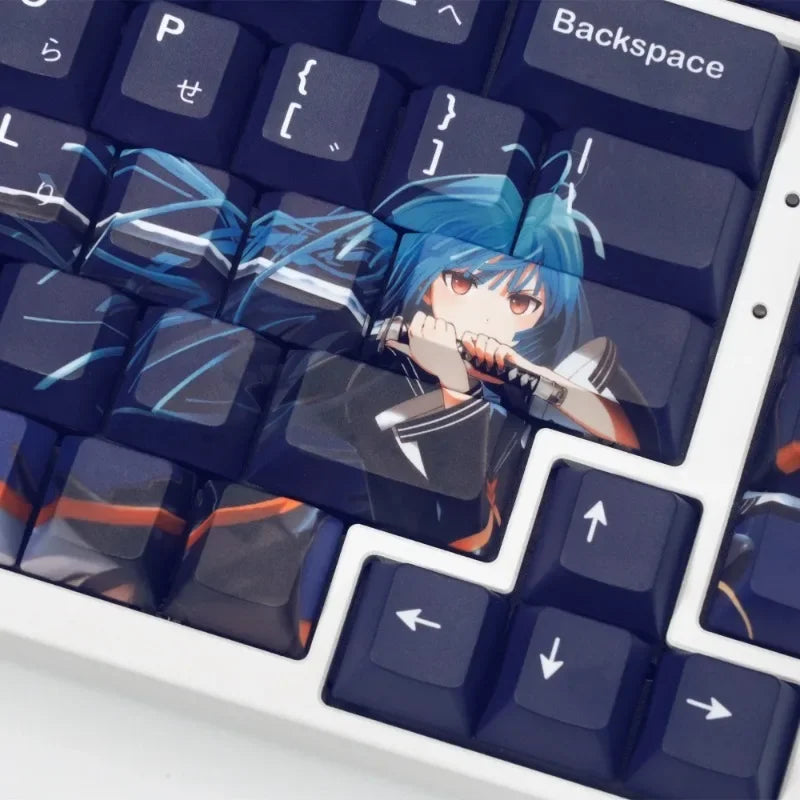 Keycaps for Keyboard with Japanese Layout Anime Keycaps PBT Dye-Sublimation Thick Keycaps Cherry Profile133 134 135Keys