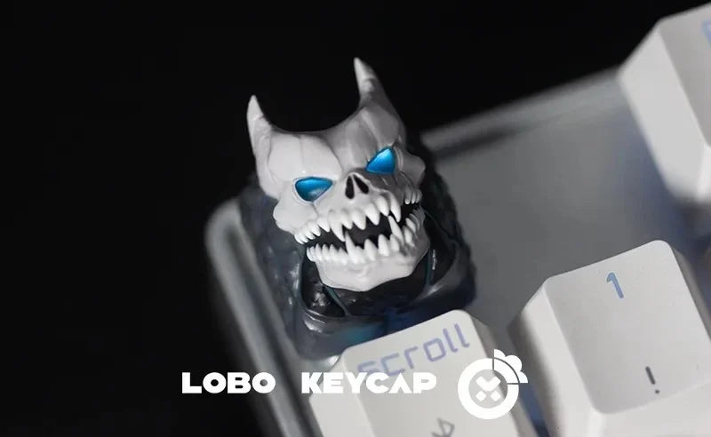 Lobo No.8 Artisan Keycap Custom Ghost Anime 3d Keyboard Key Caps Mechanical Keyboard Esc Point Resin KeyCaps Pc Game Accessories