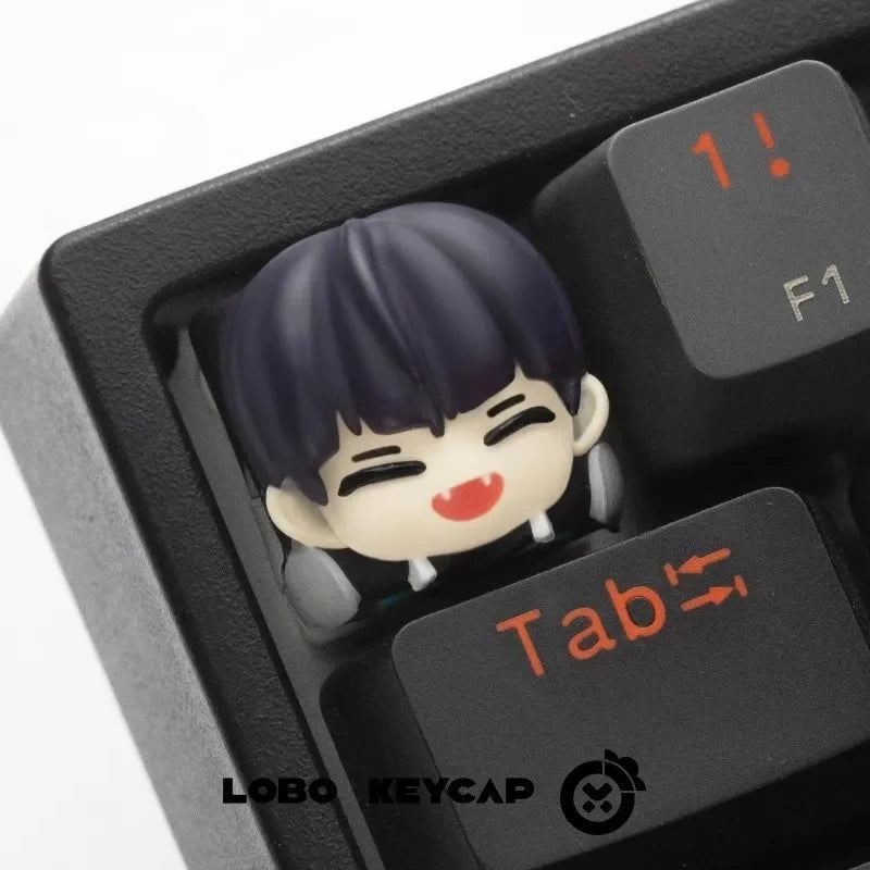 Lobo No.8 Artisan Keycap Custom Ghost Anime 3d Keyboard Key Caps Mechanical Keyboard Esc Point Resin KeyCaps Pc Game Accessories