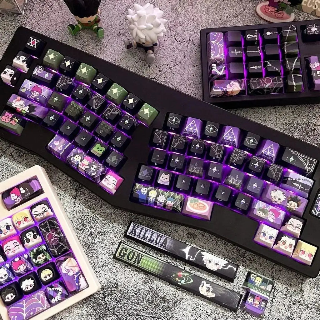 Hunter x Hunter Keycaps Anime Chreey Keycaps 142 Keys Gift Cute DYE Sublimation Mechanical Keyboard 2.25 U 2.75U for Alice