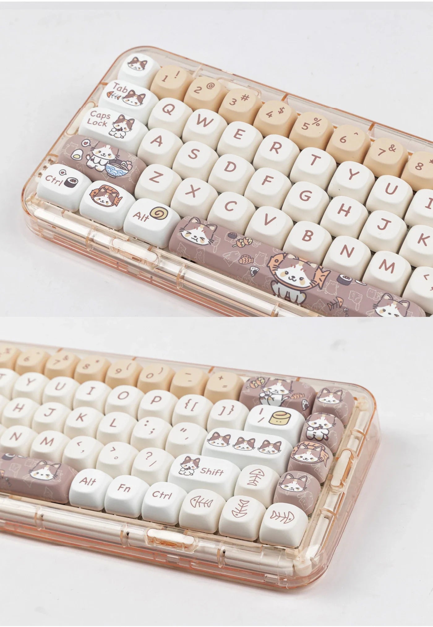 142 Keys MOA Profile Cartoon Theme Keycaps Thermal Five-side Dye-Sublimation Customized Key Caps Kit for Mechanical Keyboard