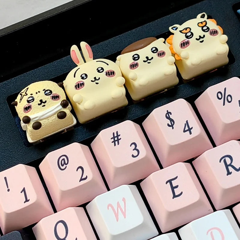 Mechanical Keyboard 1pcs Keycaps Cute Girls Cute Anime Personalized Keycaps Resin Materials Gaming Esports Customized Office