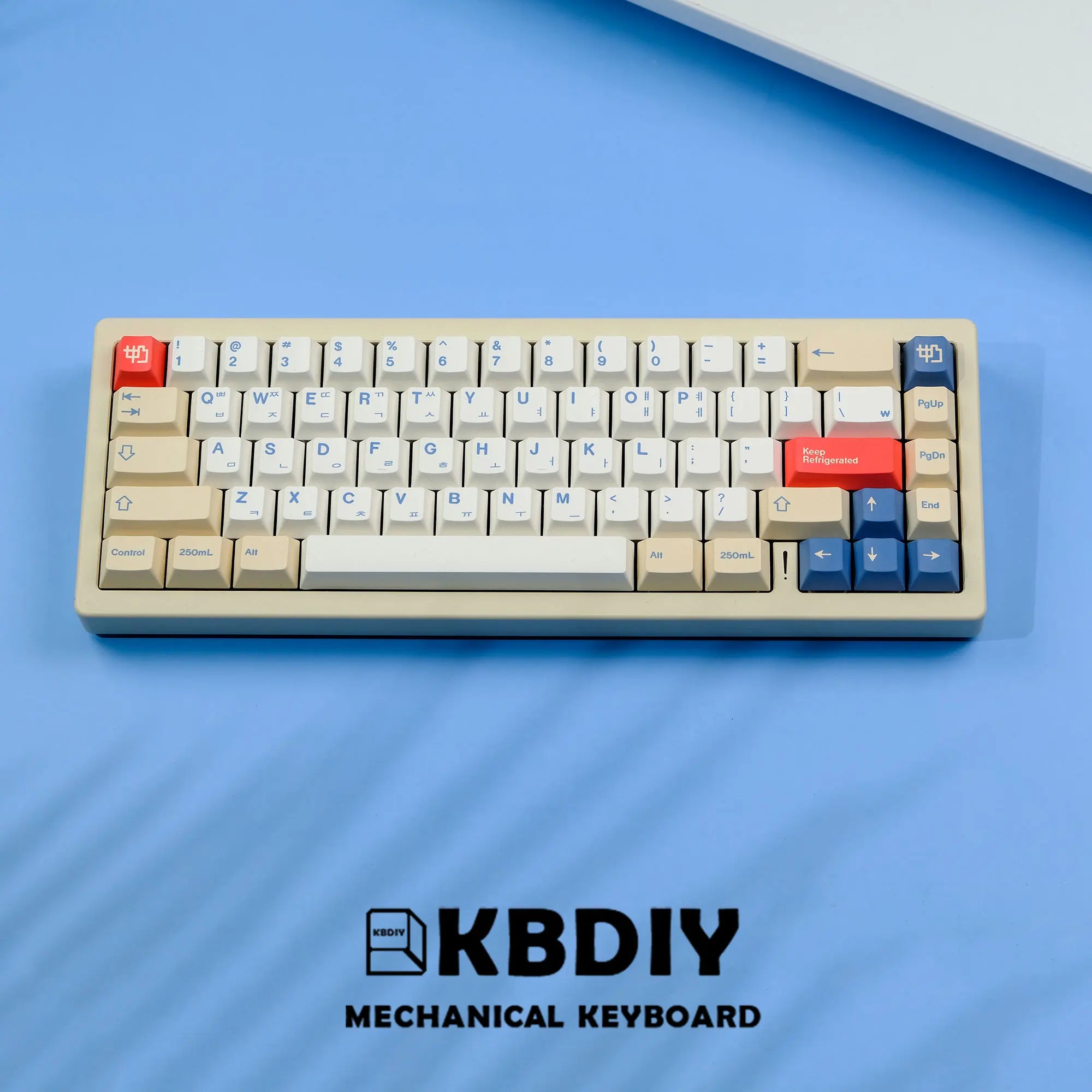 KBDiy GMK Soymilk Keycap 135 Keys PBT Japanese Korean Keycap ISO Enter Cherry Profile for GMK67 K500 Gaming Mechanical Keyboard