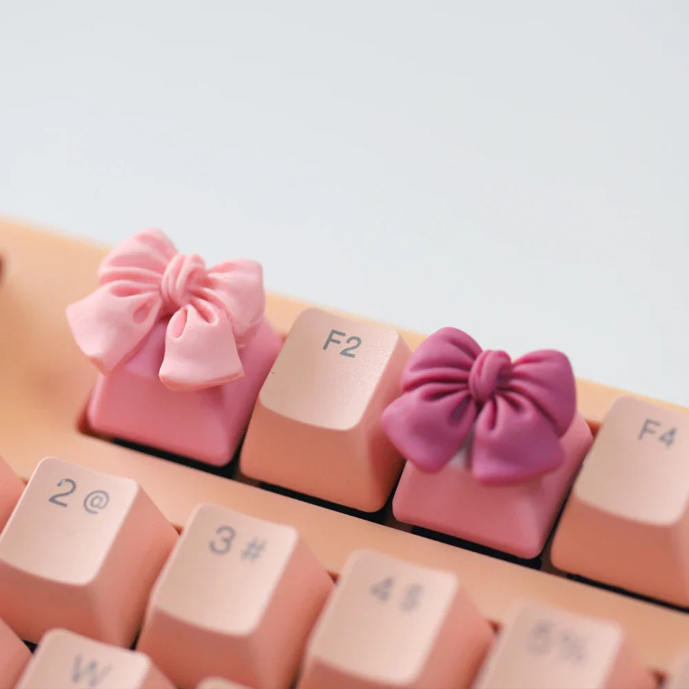 New Bowknot Cute Esc Keycap Creative Kawaii Pink Keycaps Girl Woman for OEM Profile Cherry Mx Switch Mechanical Keyboard