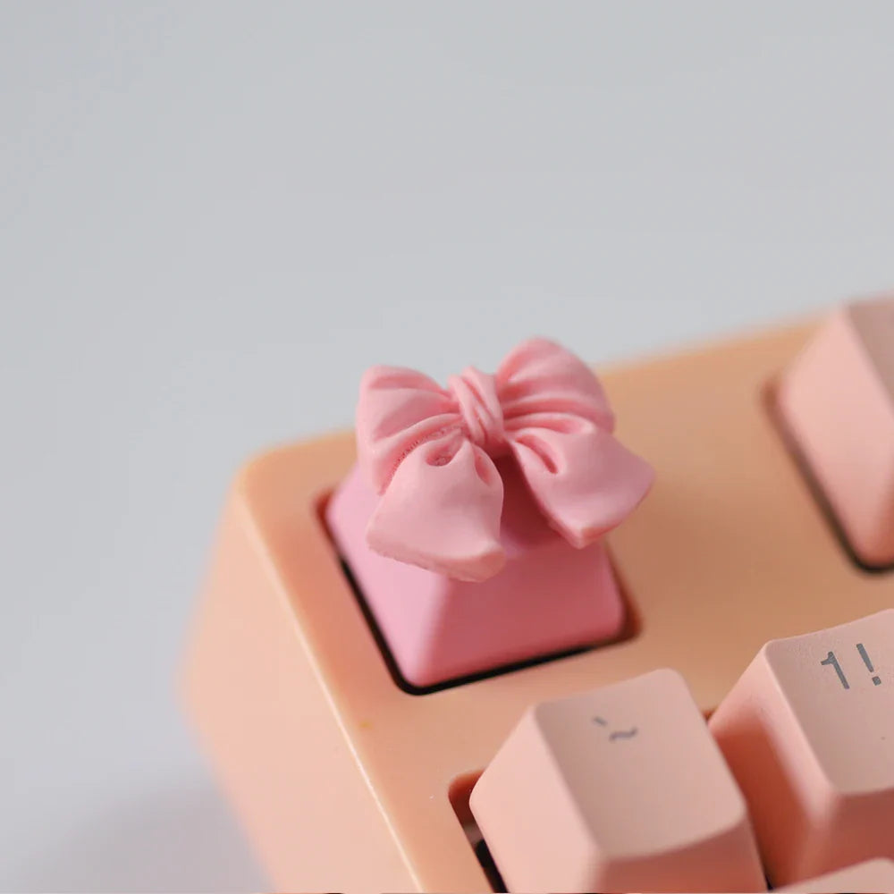 New Bowknot Cute Esc Keycap Creative Kawaii Pink Keycaps Girl Woman for OEM Profile Cherry Mx Switch Mechanical Keyboard