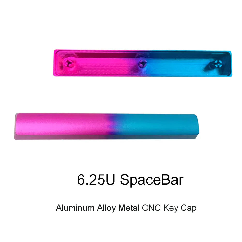 Aluminum Alloy Metal Key Cap No Backlit CNC Customized Mechanical Keyboard Cross Axis OEM ESC 6.25U Spacebar 2.75U Enter Keycaps