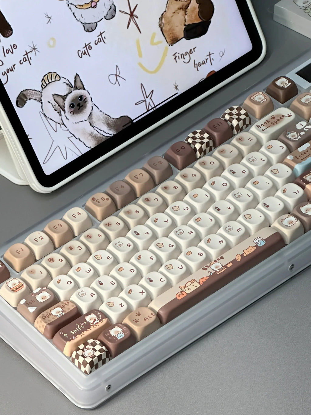 Cute Keycap MOA Profile Keycap Customization Gift PBT Keycaps 131 Keys COOL Cap Dye-Sub Mechanical Keyboard Keycap MX Switch