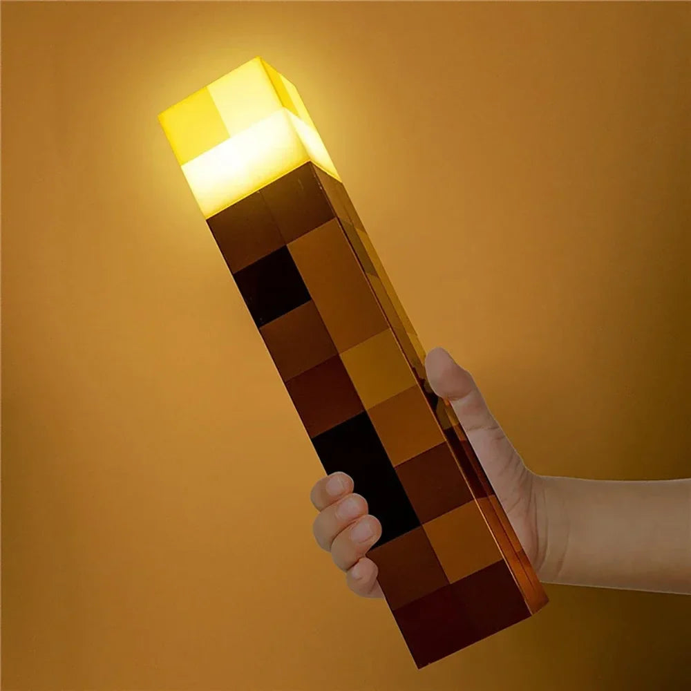 Creative Brownstone Torch LED Night Light USB Rechargeable Game Room Decoration Table Light Festival Gifts for Kids Game Lamps