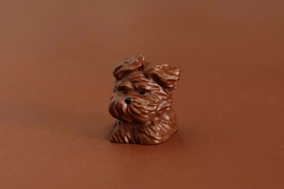 Cute Puppy Keycap Custom Schnauzer Resin Keyboard Cap Cherry MX 1U Handmade Anime Artisan KeyCap for Mechanical Keyboard Gift