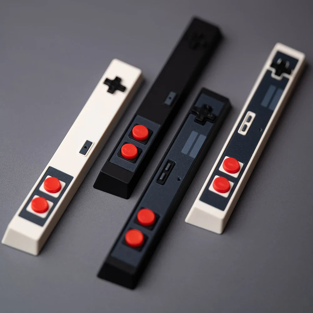 Retro Gamepad Keycap 6.25u spacebar Artisan Keycap ABS Material For MX switches for Gaming Mechanical keyboard Black White