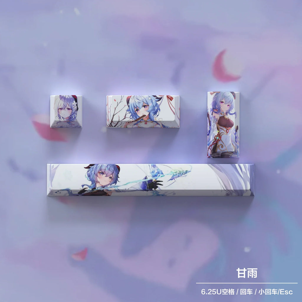 New Genshin Impact Keycaps DIY Anime Keyboard Cap Cherry Profile Pbt R4 Customl Mechanical Keyboard Decorative Accessories Gifts
