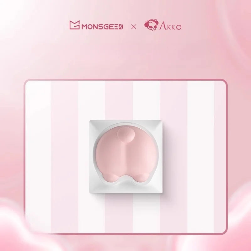 Mongseek Super Cute Cat Claw KeyCap Girl Powder Mechanical Keyboard Key Cap Soft Silicone Cross Shaft Universal Birthday Gifts