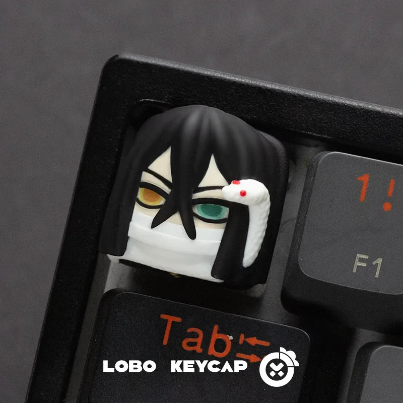 Demon Slayer Mechanical Keyboard Keycap Kamado Tanjirou Agatsuma Zenitsu Hashibira Inosuke Anime Resin Keycaps Custom Gifts