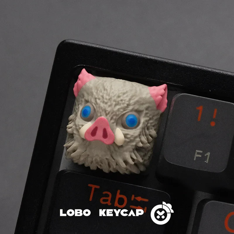 Demon Slayer Mechanical Keyboard Keycap Kamado Tanjirou Agatsuma Zenitsu Hashibira Inosuke Anime Resin Keycaps Custom Gifts